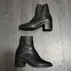 Treasure and Bond Black Leather Ankle Boots